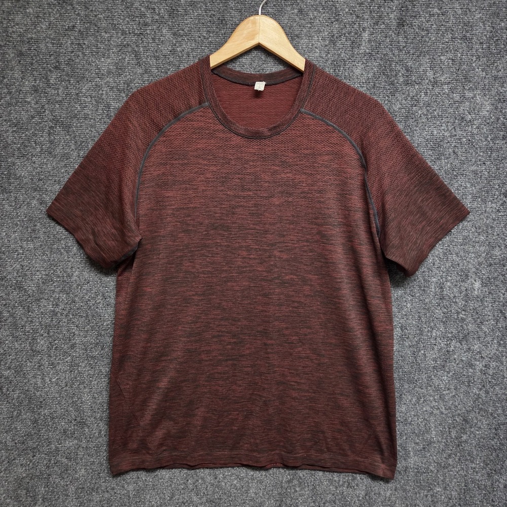 Lululemon Metal Vent Tech Shirt Mens Large Short Sleeve Caliente Black Running